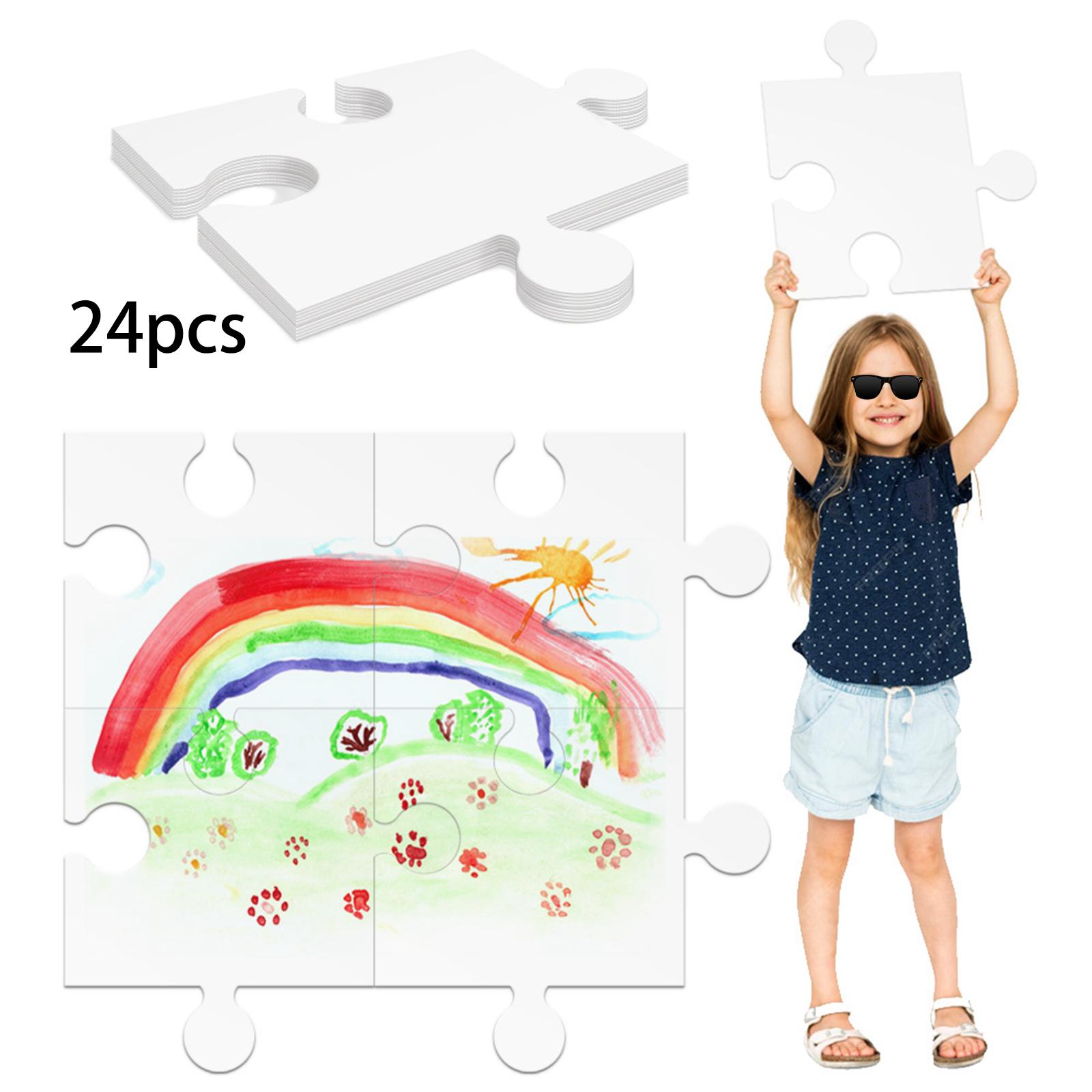 Puzzle Blank White - 24 Pezzi di Puzzle Bianchi in