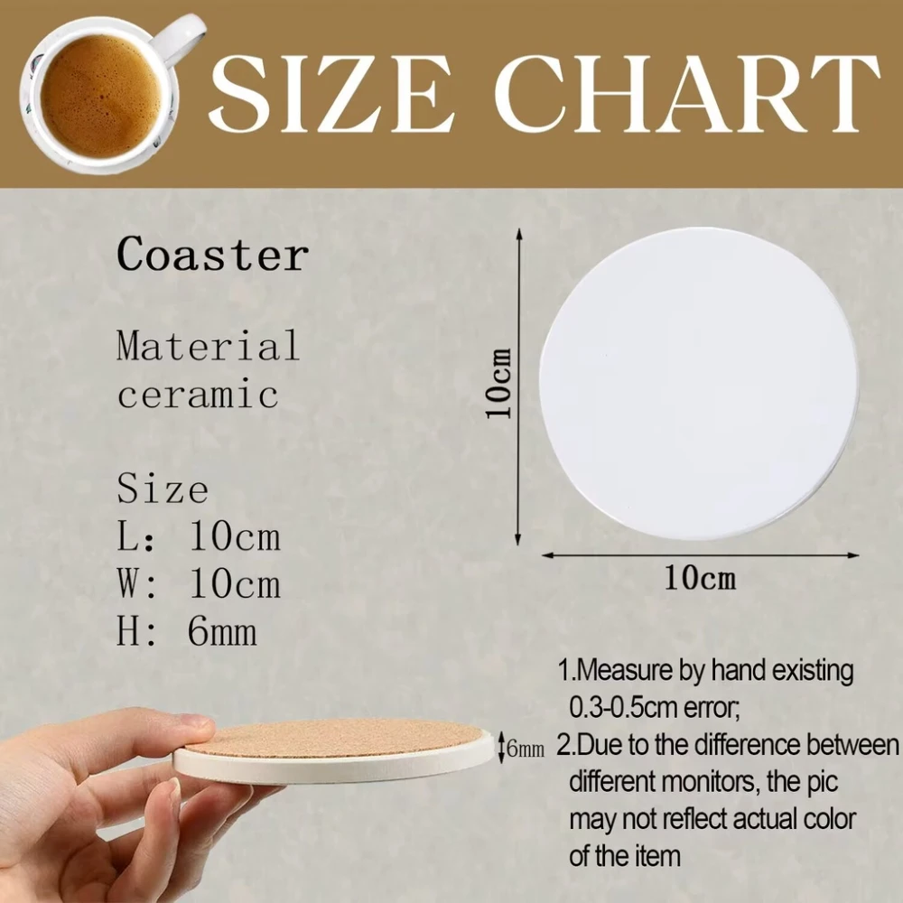 Sottobicchieri assorbenti in m - Ceramic Tile Blank recensione e prezzo
